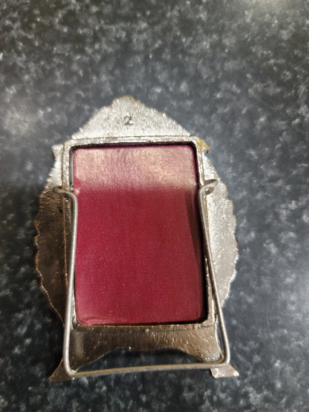 Vintage miniature silver-tone picture frame
